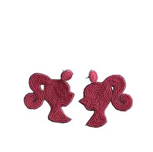 Boucles d'oreilles pendantes en perles noires faites à la main, bijoux de style personnalisé pour filles et femmes, tendance 2025 - Product Image 1