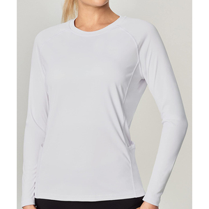 Wholesale Women's UPF50 Rash Guard Long Sleeve <b>Compression</b> <b>Shirt</b> Custom Color OEM Custom Logo Eco-Friendly Quick Dry - Product Image 3