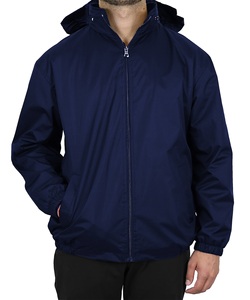 Chaqueta de lluvia lisa de poliéster impermeable para exteriores para hombre Chaqueta de nieve cortavientos en blanco - Product Image 2