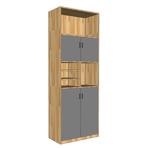 ตู้เก็บเอกสารไม้ธรรมชาติรุ่นใหม่ ขนาด 80x40x220 ซม. รุ่น THS68060-ปรับระดับได้ สำหรับสำนักงาน โฮมออฟฟิศ บ้าน และโรงเรียน - Product Image 2