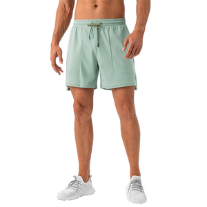 Customizable Men's Casual Athletic Running Gym <b>Sports</b> <b>Shorts</b> Quick Dry Breathable Drawstring Closure <b>Pocket</b> Solid Embroidered - Product Image 5