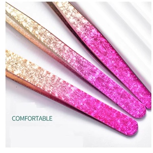 Pince à épiler à extension de cils Frosty Flair Premium Gradient Ice Flower Pointe de volume en acier de précision pour l'application de cils - Product Image 3