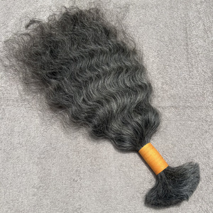 Cabello Indio Gris Rizado Natural Grado 12A de Tamil Nadu 100g para Trenzas, Dura Más de 2 Años - Product Image 2