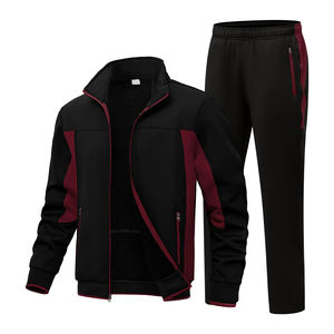 ชุดวอร์มลำลองผ้าฟลีซระบายอากาศพร้อมโลโก้แบบกำหนดเอง มีกระเป๋าหลายช่อง เหมาะสำหรับเล่นกีฬา วิ่งออกกำลังกาย ชุดออกกำลังกายผู้ชายไซส์ใหญ่ - Product Image 1