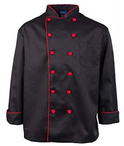 Delantal de cocina con correa para el cuello ajustable de alta calidad, uniforme de camarera de restaurante y bar con logotipo personalizado y abrigo de cuello vertical - Product Image 3