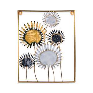 Elegant Gold and Black Metal Wall Art Rustic Geometric & Abstract Framed Home <b>Decoration</b> for Living Room or Bedroom - Product Image 2