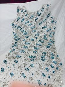 Panel de Tela Bordada a Mano con Cuentas para Vestidos de Alta Costura con Estilos Cruzados de Jacquard en Espiga Entrelazada - Product Image 4