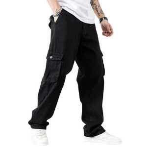 Pantalones Vaqueros de Moda Vintage Personalizados para Hombre, Pantalones Anchos Holgados de Pierna Ancha, Pantalones Vaqueros Rectos hasta el Suelo, Pantalones Vaqueros Vintage con Lavado Desgastado para Hombre - Product Image 1