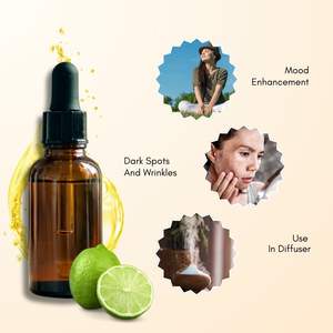 Huile essentielle de citron vert et d'arbre à thé bio purifiant l'air et éclaircissant la peau, aromathérapie pour massage - Product Image 5