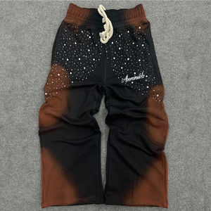 Pantalones de chándal acampanados rectos sueltos de pierna ancha personalizados unisex - Product Image 5