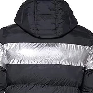 Chaquetas acolchadas de invierno personalizadas para hombre, tela de lona, cuello levantado, cierre de cremallera, grosor fino teñido liso, servicio OEM - Product Image 3