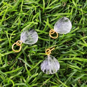 Lapis Lazuli จี้ seshell 925เงินสเตอร์ลิงทองเปลือกหอยแกะสลักเสน่ห์12มม. อัญมณีแฮนด์เมดสำหรับผู้หญิง - Product Image 3