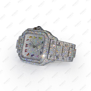 Reloj de Marca Completamente Engastado con Diamantes Moissanite vvs, Joyería Hip-Hop, Material de Plata 925 para Regalo de Compromiso, Fiesta, Boda, Aniversario - Product Image 2