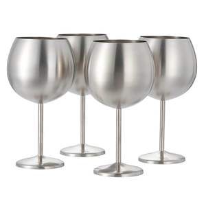 Copa de Metal de Lujo Irrompible de Acero Inoxidable para Vino Tinto, Regalo de la India, Copas de Cóctel de Metal - Product Image 1