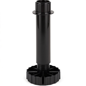 150mm Black Plastic Adjustable Cabinet Organizer with -6/+30mm Range Pack of 10 by HETTICH - Product Image 3