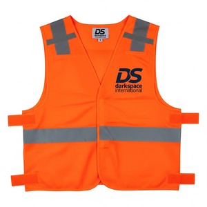 Super vente gilet de sécurité en toile personnalisable de haute qualité respirant réfléchissant fluorescent détachable Orange décontracté hiver - Product Image 5
