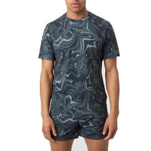 Custom Logo Men's T Shirts & Shorts <b>Twin</b> <b>Set</b> Quick Dry Breathable Polyester Sublimation Men T Shirts & Shorts <b>Set</b> - Product Image 1