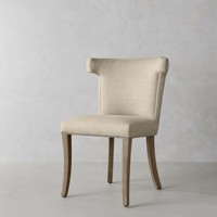Table à manger rectangulaire en bois à double piétement, ensemble de salle à manger moderne de luxe avec chaises, mobilier de maison