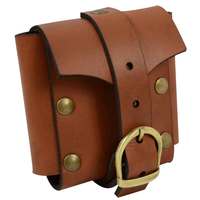 Sac de taille en cuir de vachette de style vintage unisexe pochette à bandoulière étanche pour homme de couleur beige simple et chic