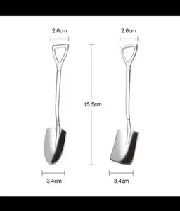 Cuillère de mariage élégante en acier inoxydable de couleur or de l'Inde, idéale pour les ustensiles de cuisine d'hôtel, ensemble de cuillères à dessert de table - Product Image 2