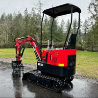LIVRAISON GRATUITE VICSEC VC13 MINI EXCAVATRICE HYDRAULIQUE 13HP LAME DE REMPLISSAGE ARRIÈRE BUCKET AVEC DENTS Pouce manuel EPA CE Hydraulique auxiliaire