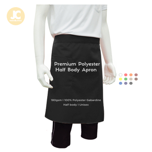 Tablier demi-corps en polyester de qualité supérieure AH00 Tablier demi-corps unisexe en gabardine de polyester avec poche avant - Product Image 1