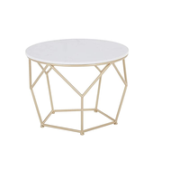 Meubles de salon en marbre et laiton design moderne pieds dorés table basse centrale en marbre 3 tailles différentes