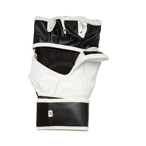 Gants de poinçon professionnels en cuir noir MMA doux 8oz 12oz 16oz tailles pour combattre la boxe Kickboxing Grappling - Product Image 3