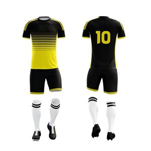 Kit de camiseta de fútbol ligero para hombres con impresión sublimada, número de nombre personalizado y logotipo del club, ideal para partidos y entrenamientos - Product Image 1