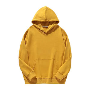 Épaules tombantes lavées à l'acide épaisses et lourdes personnalisées de couleur unie pulls à capuche en coton polaire épais de haute qualité - Product Image 6