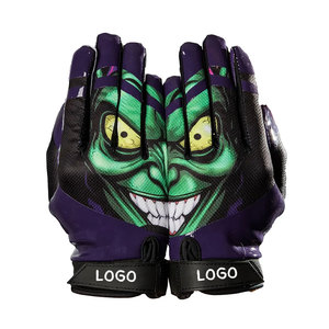 Gants de football américain de conception d'équipe personnalisée 2024 Gants de gardien en cuir collant légers et confortables - Product Image 1