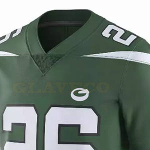 Maillot de football américain respirant de qualité supérieure, taille plus, manches courtes, 100% polyester, meilleur matériau, vente en gros - Product Image 5