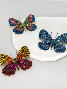 Broche papillon colorée taille réglable collier de déclaration minimaliste nouveau Style bijoux d'été matériel en alliage populaire - Product Image 5