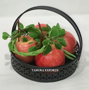 Panier à fruits rond minimaliste élégant tendance, porte-fruits raffiné et stylé en fer, durable, artistique et lisse - Product Image 1