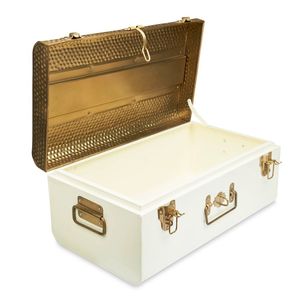 Gold Hammered Design Metal Trunk <b>Storage</b> <b>Box</b> Home <b>Decor</b> Cloths <b>Storage</b> Usage In Best Price - Product Image 4