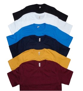 180g buena calidad verano fresco jóvenes adultos niños tamaño 180 gramos venta al por mayor camisetas personalizadas 100% algodón en blanco liso hombres camisetas - Product Image 1