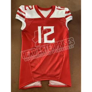 เสื้อเจอร์ซีย์ฟุตบอลสำหรับผู้ใหญ่เสื้อฟุตบอลแบบอเมริกันผ้าเจอร์ซี่น้ำหนักเบา - Product Image 1