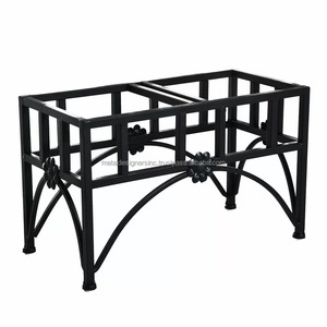 Estación de alimentación alta de comedor doble elevada, soporte de cuencos para mascotas de acero inoxidable negro de hierro para comederos para gatos y perros - Product Image 2