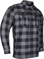 Camisa de motociclista de franela reforzada con Kevlar para hombre OEM Premium, chaqueta de motociclista a cuadros resistente al agua con bolsillos utilitarios