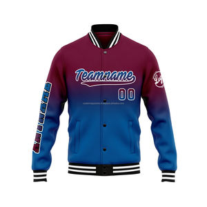 Col montant personnalisé 100% laine coupe-vent respirant Varsity Jacket pour les anciens réunion école événement vêtements avant broderie Logo - Product Image 2