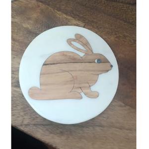 Dessous de verre design unique de forme ronde nouveau style pour la maison incrustation de marbre et de bois tasse à café et à thé avec taille et couleur personnalisées - Product Image 3