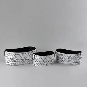 Nuevo diseño, 4 piezas, juego de cubos galvanizados de Metal, juego de artículos de bar para bañera de vino para fiestas, y Bar Club, juego de cubos martillados - Product Image 3