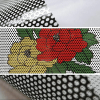1.4mm impression numérique One Way Vision Film Perf vinyle transparent fenêtre graphique décalcomanies perforé perforé vinyle rouleau