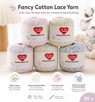 Cotton Lace Yarn Crochet Yarn Fancy Yarn for Hand Knitting DIY Crochet Tops Cardigans Dresses Shawls
