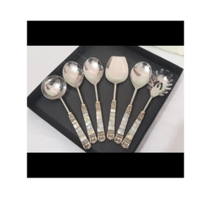 Vente à Chaud Cuillère à Salade en Acier Inoxydable Ensemble de 6 Pièces Nouvelle Arrivée Ensemble de Serveur à Salade de la Meilleure Qualité à Bas Prix - Product Image 4