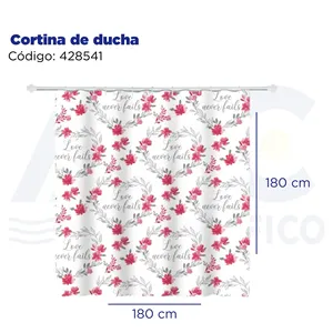 Il Design classico con stampa digitale in poliestere e plastica include ganci per la tenda da doccia moderna stampata in 3D - Product Image 1