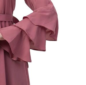 Qualité supérieure 2023 dernière conception Jubbah Abaya pour femmes en gros personnalisé rose teint hautement plaqué Abaya Out Wear Abaya - Product Image 3