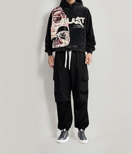 Sudadera con Capucha Extra Grande Personalizada de Moda Urbana para Hombre, Sudadera con Capucha Unisex Lisa Estampada de Algodón Orgánico 100% - Product Image 4