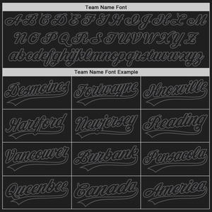 Camiseta de béisbol auténtica negra-gris acero personalizada - Product Image 5