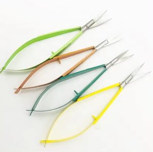 Ciseaux à ressort Ciseaux à ressort en acier inoxydable massif Différentes couleurs pour cils/sourcils pour professionnel OEM personnalisé La - Product Image 2